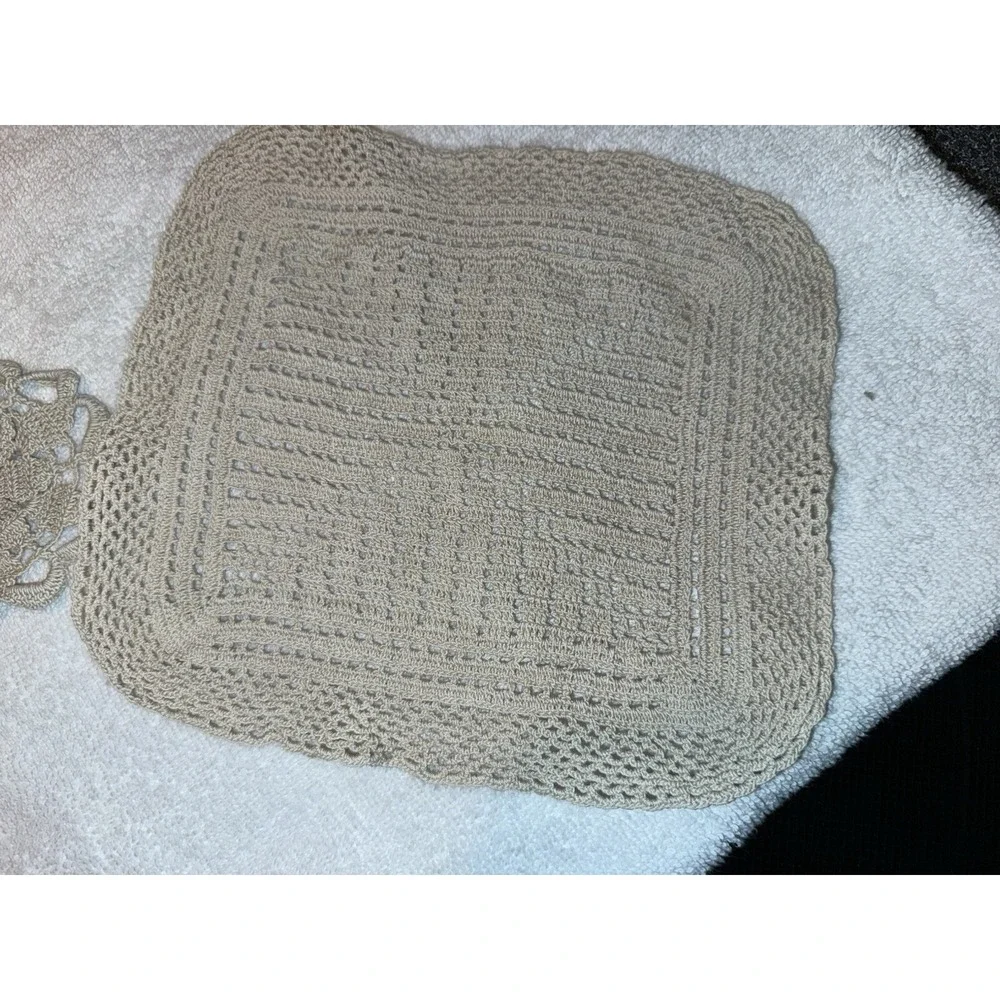 Vintage Doilies Lot Of 3 . Beige Color Great Conditions No‎ Tears Handmade